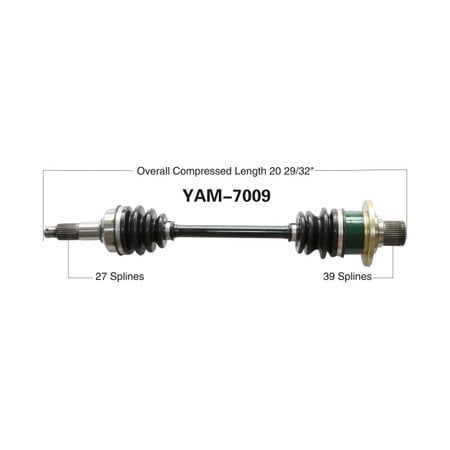 Wide Open OE Replacement CV Axle for YAM REAR L YFM660F GRIZZ 03-08 YAM-7009